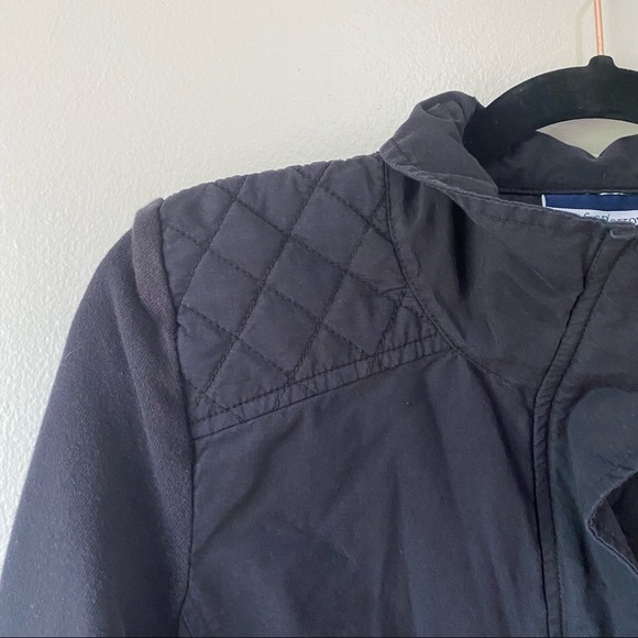 Croft & Barrow Black Jacket zipper with buttons quilted detailing - Picture 6 of 9